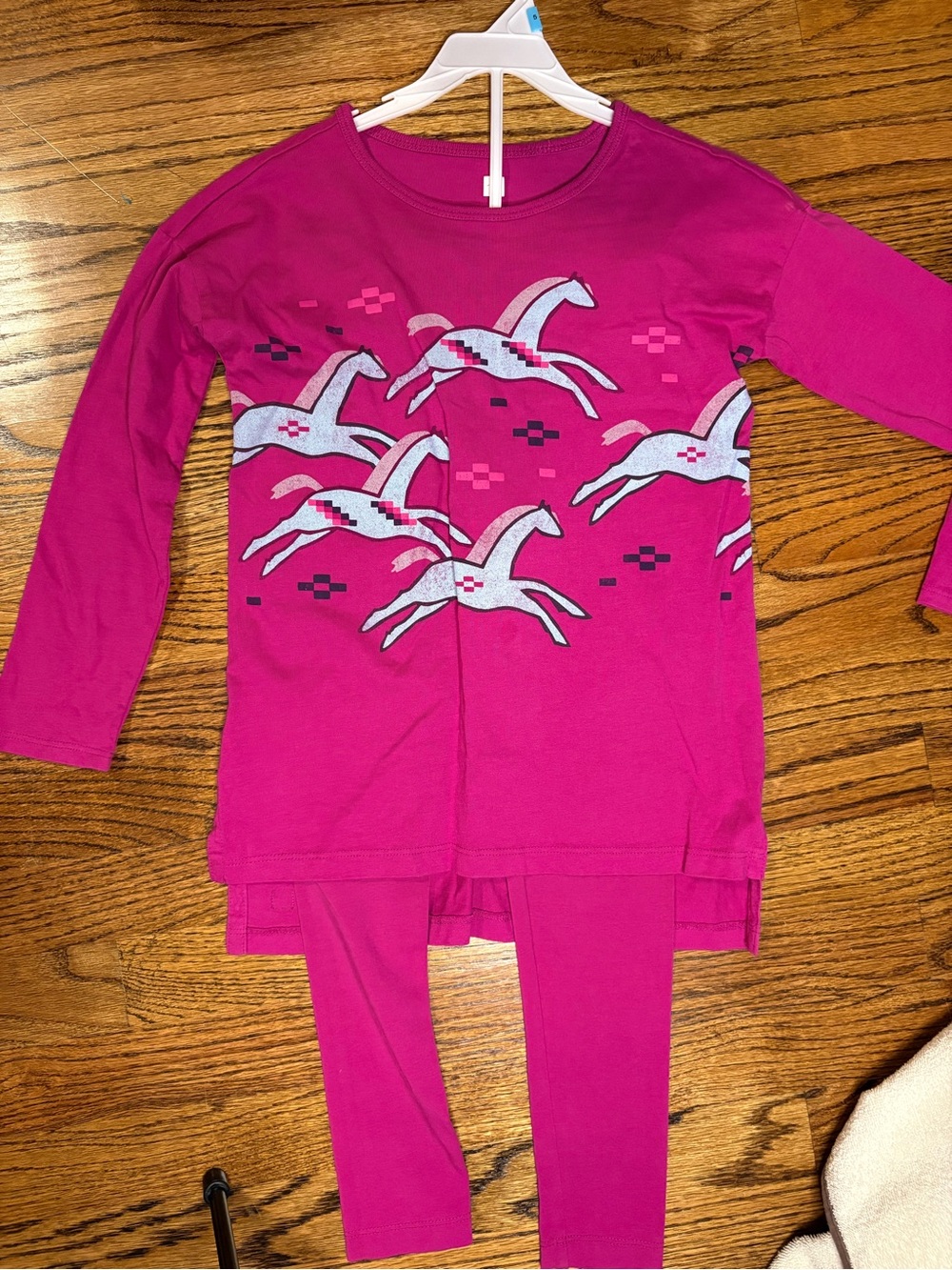 Tea Collection Girls' Bright Fuchsia Horse Set